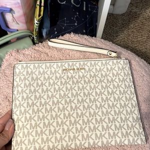 MK XL zip clutch wristlet